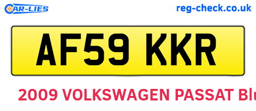 AF59KKR are the vehicle registration plates.