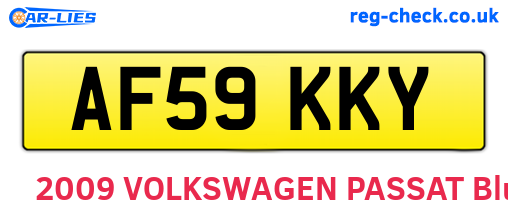 AF59KKY are the vehicle registration plates.