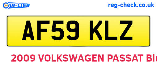 AF59KLZ are the vehicle registration plates.