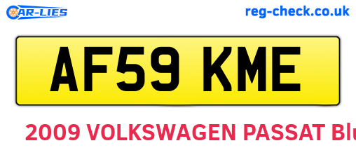 AF59KME are the vehicle registration plates.