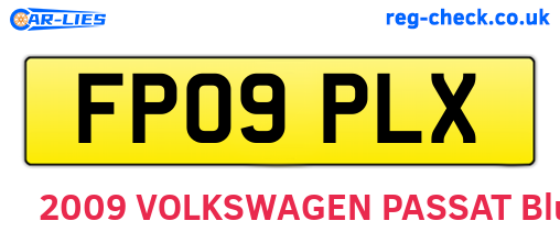 FP09PLX are the vehicle registration plates.
