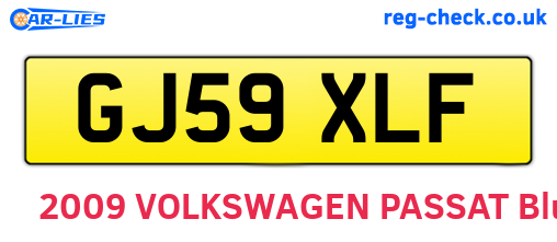 GJ59XLF are the vehicle registration plates.