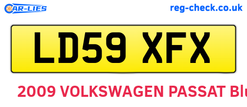 LD59XFX are the vehicle registration plates.