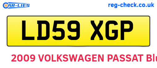 LD59XGP are the vehicle registration plates.