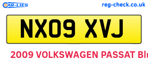 NX09XVJ are the vehicle registration plates.