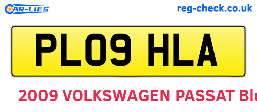 PL09HLA are the vehicle registration plates.