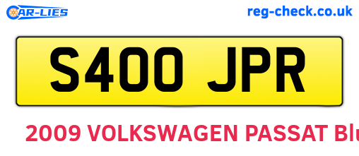 S400JPR are the vehicle registration plates.
