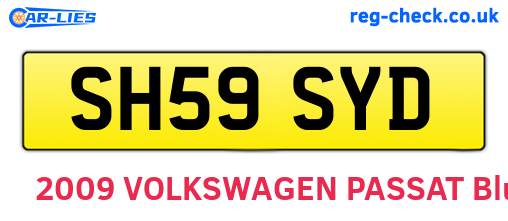 SH59SYD are the vehicle registration plates.