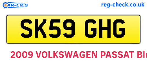 SK59GHG are the vehicle registration plates.
