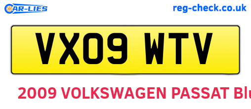 VX09WTV are the vehicle registration plates.