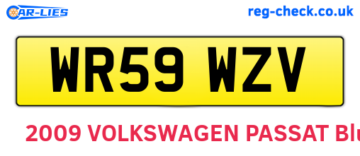 WR59WZV are the vehicle registration plates.