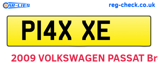 P14XXE are the vehicle registration plates.