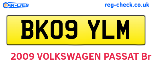 BK09YLM are the vehicle registration plates.