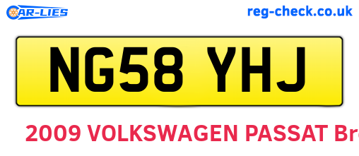 NG58YHJ are the vehicle registration plates.