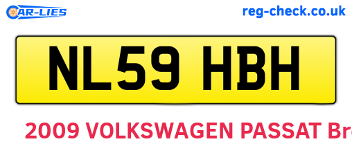 NL59HBH are the vehicle registration plates.