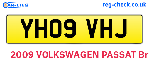 YH09VHJ are the vehicle registration plates.