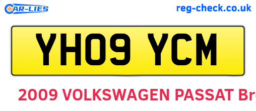 YH09YCM are the vehicle registration plates.
