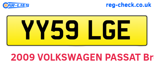 YY59LGE are the vehicle registration plates.