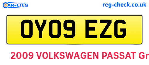 OY09EZG are the vehicle registration plates.