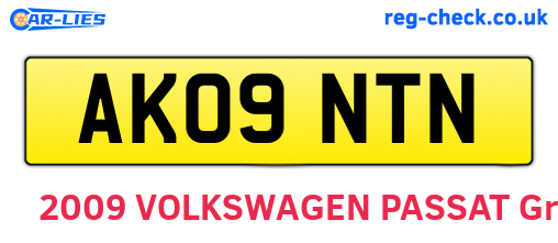 AK09NTN are the vehicle registration plates.