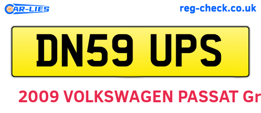 DN59UPS are the vehicle registration plates.