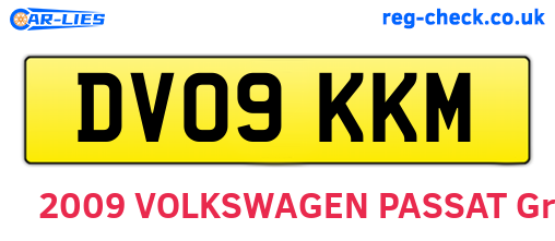 DV09KKM are the vehicle registration plates.