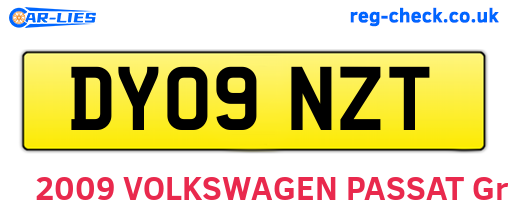 DY09NZT are the vehicle registration plates.