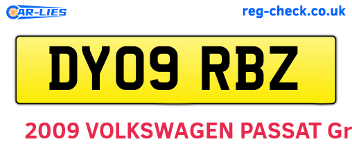 DY09RBZ are the vehicle registration plates.