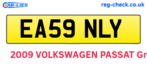 EA59NLY are the vehicle registration plates.