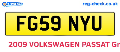 FG59NYU are the vehicle registration plates.
