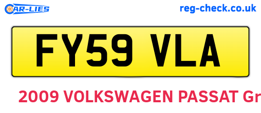 FY59VLA are the vehicle registration plates.