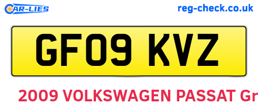 GF09KVZ are the vehicle registration plates.