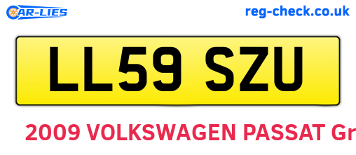 LL59SZU are the vehicle registration plates.