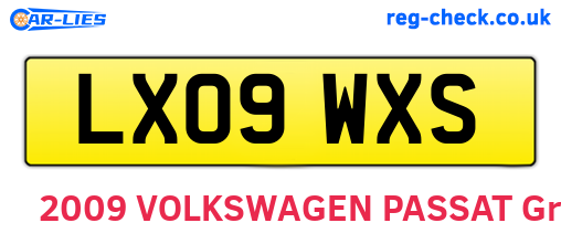 LX09WXS are the vehicle registration plates.