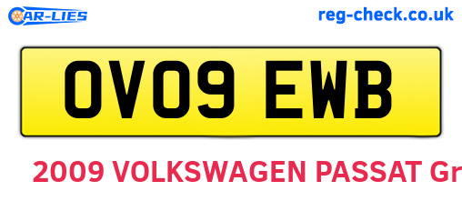 OV09EWB are the vehicle registration plates.