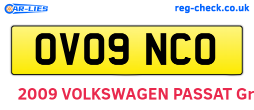 OV09NCO are the vehicle registration plates.