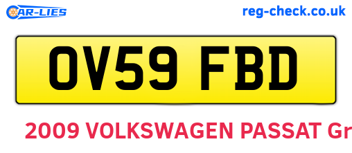 OV59FBD are the vehicle registration plates.