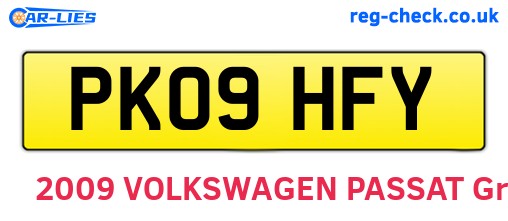 PK09HFY are the vehicle registration plates.