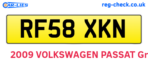 RF58XKN are the vehicle registration plates.