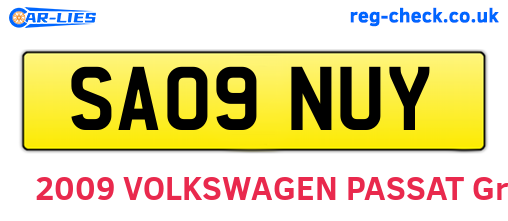 SA09NUY are the vehicle registration plates.
