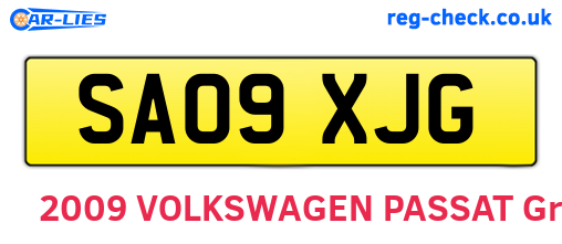 SA09XJG are the vehicle registration plates.
