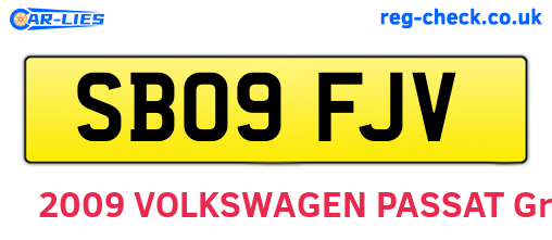 SB09FJV are the vehicle registration plates.