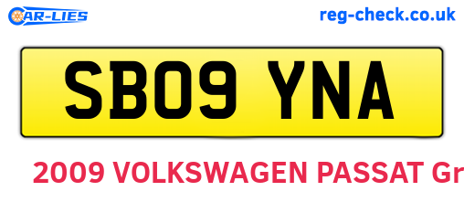 SB09YNA are the vehicle registration plates.