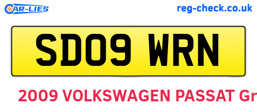 SD09WRN are the vehicle registration plates.