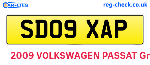 SD09XAP are the vehicle registration plates.