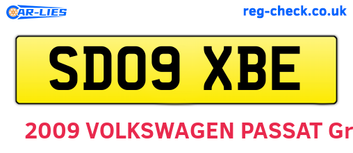 SD09XBE are the vehicle registration plates.
