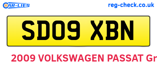SD09XBN are the vehicle registration plates.