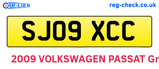 SJ09XCC are the vehicle registration plates.