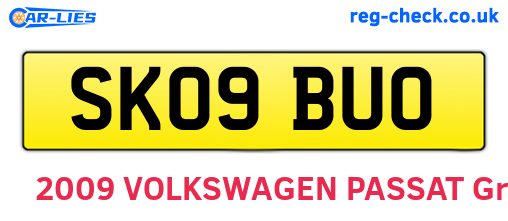 SK09BUO are the vehicle registration plates.