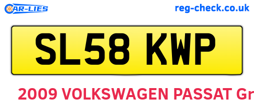 SL58KWP are the vehicle registration plates.